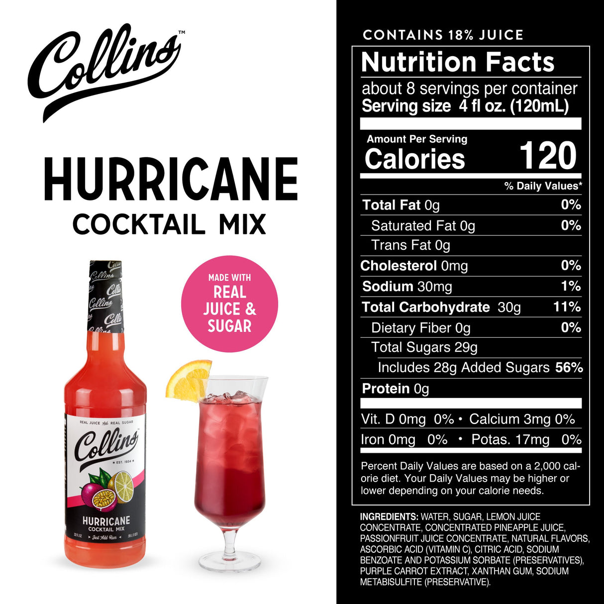Hurricane Cocktail Mix 32 oz