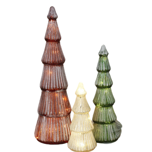 Mercury Glass Tree Trio