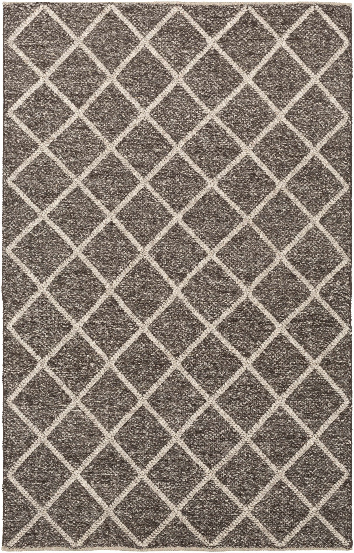 Syosset 2x3 Brown Trellis Wool&Viscose Rug - Clearance