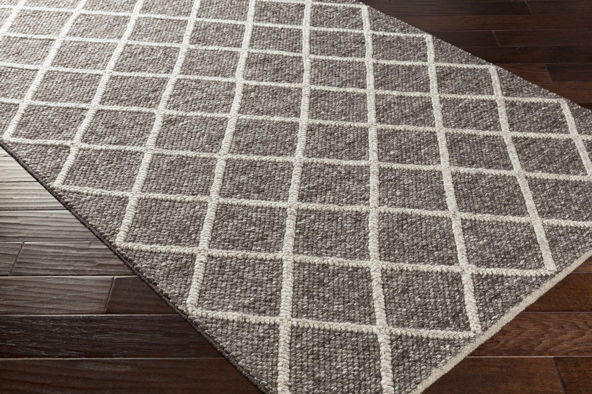 Syosset 2x3 Brown Trellis Wool&Viscose Rug - Clearance