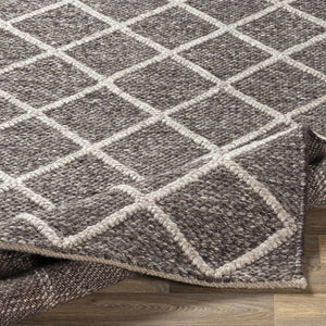 Syosset 2x3 Brown Trellis Wool&Viscose Rug - Clearance