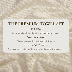 Cotton Diamond Waffle Weave Bath Towel Set - Grayson Collection