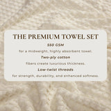 Cotton diamond waffle weave bath towel set - grayson collection
