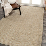 Espina Hand Woven Herringbone Chunky Jute Area Rug - Tuesday Morning - Area Rugs