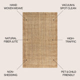 Espina Hand Woven Herringbone Chunky Jute Area Rug - Tuesday Morning - Area Rugs
