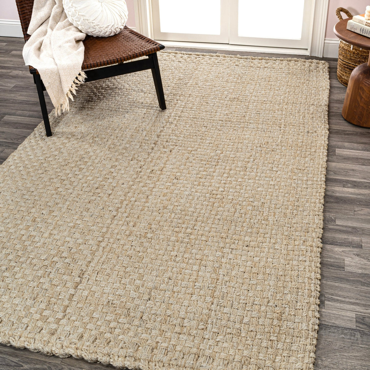 Estera Hand Woven Boucle Chunky Jute Area Rug - Tuesday Morning - Area Rugs