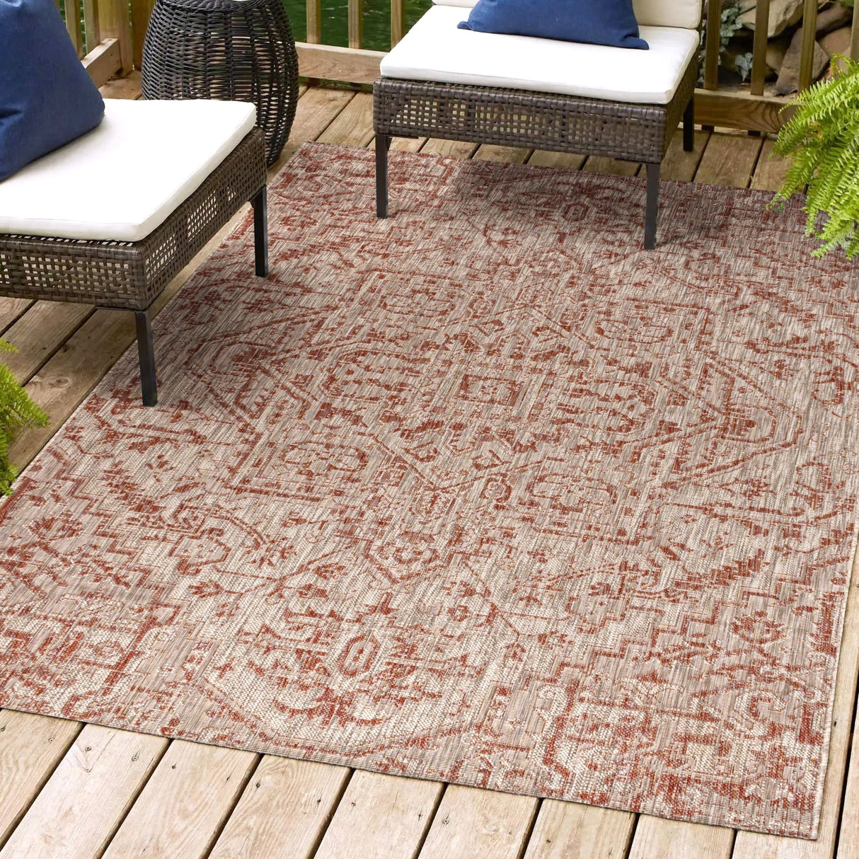 Estrella Bohemian Medallion Textured Weave Indoor/Outdoor Area Rug - Tuesday Morning - Area Rugs