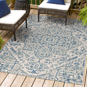 Estrella Bohemian Medallion Textured Weave Indoor/Outdoor Area Rug - Tuesday Morning - Area Rugs