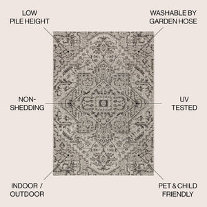 Estrella Bohemian Medallion Textured Weave Indoor/Outdoor Area Rug - Tuesday Morning - Area Rugs