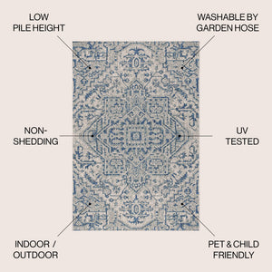 Estrella Bohemian Medallion Textured Weave Indoor/Outdoor Area Rug - Tuesday Morning - Area Rugs