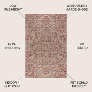 Estrella Bohemian Medallion Textured Weave Indoor/Outdoor Area Rug - Tuesday Morning - Area Rugs