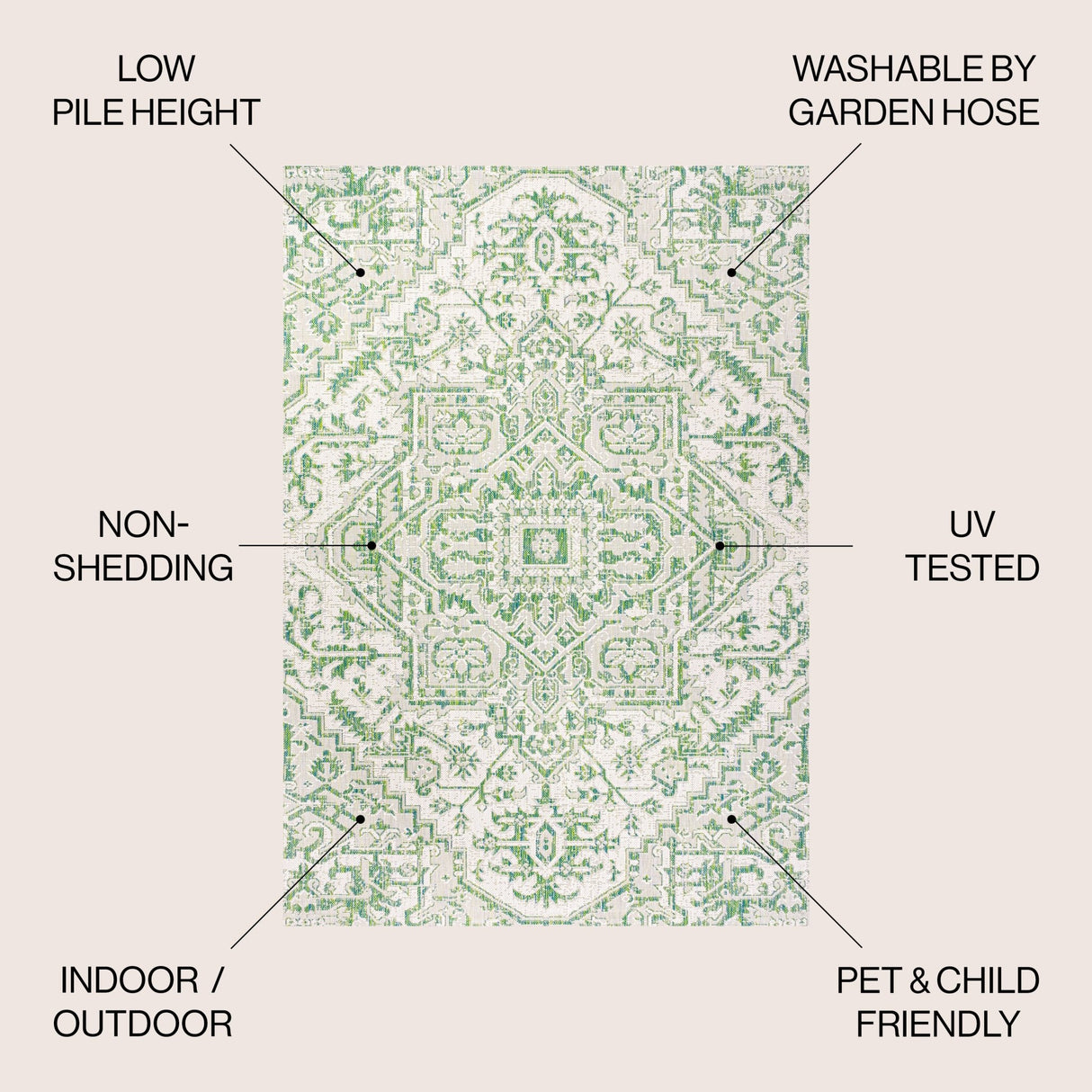 Estrella Bohemian Medallion Weave Indoor/Outdoor Area Rug - Tuesday Morning - Area Rugs