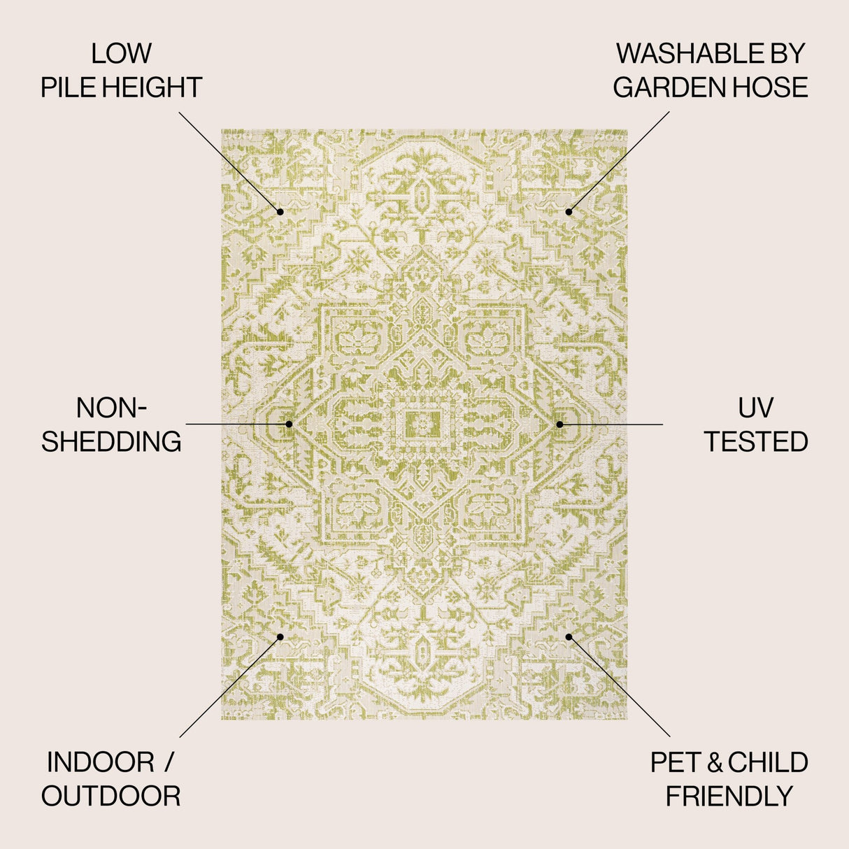 Estrella Bohemian Medallion Weave Indoor/Outdoor Area Rug - Tuesday Morning - Area Rugs