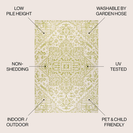 Estrella Bohemian Medallion Weave Indoor/Outdoor Area Rug - Tuesday Morning - Area Rugs