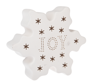 LED Light Up Snowflake Figurine  Joy