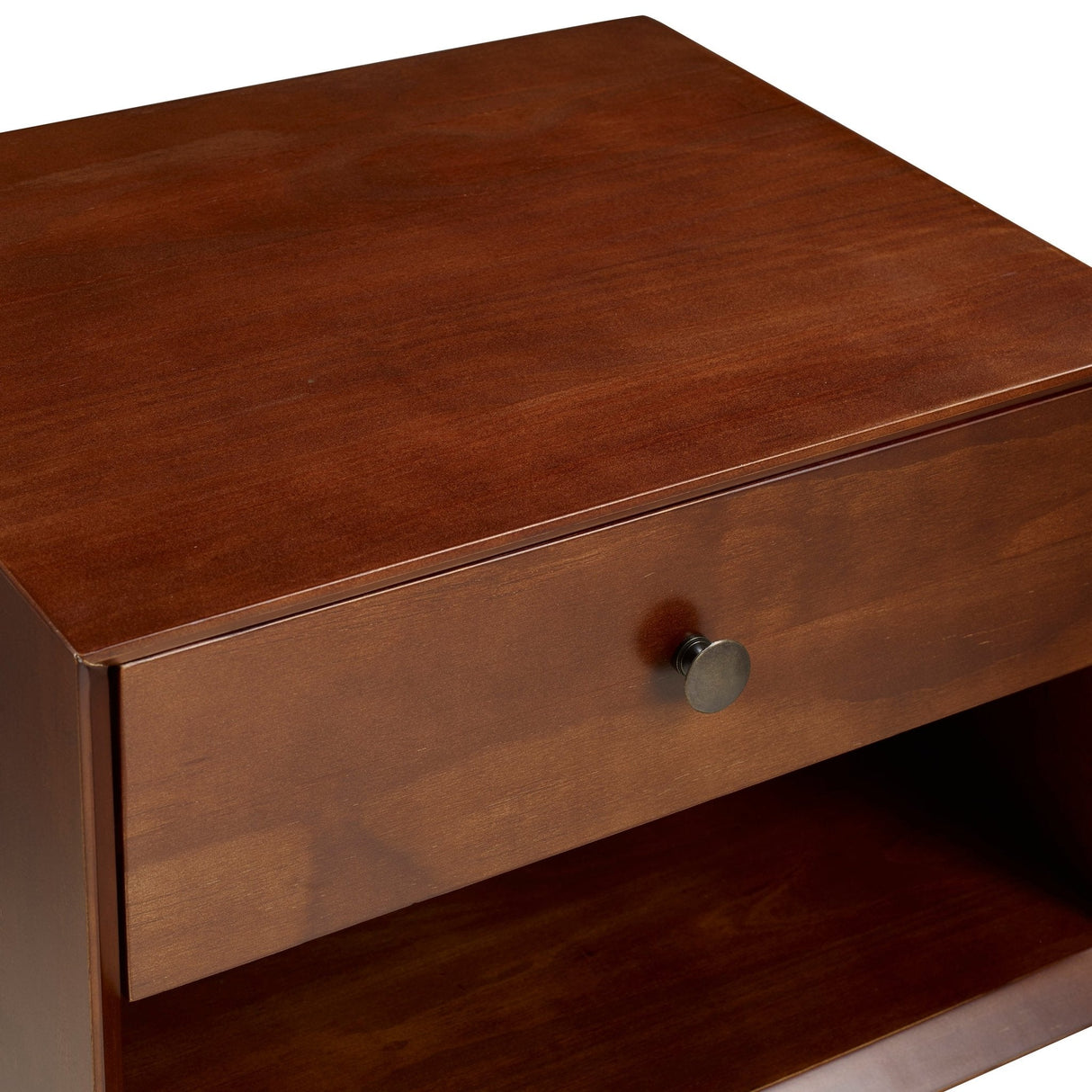 Etherealify Single-Drawer Solid Wood Nightstand - Nightstands