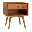 Etherealify Single-Drawer Solid Wood Nightstand - Nightstands
