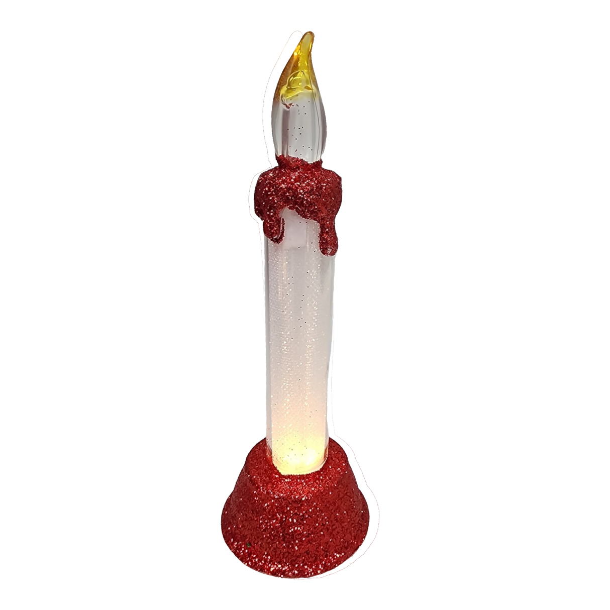 Light-Up LED Glittered 6 Inch Candle -