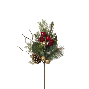 Festive Pine and Berry Floral Pick