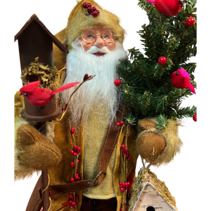 Cardinal and Berries Santa - 20"