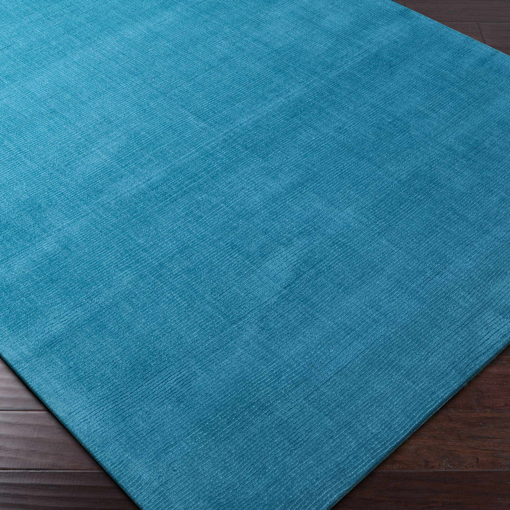Solid Aqua Wool Carpet - Clearance