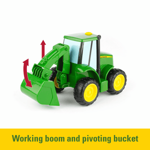 John Deere Lights and Sounds Farmin' Friends Toy Hauling Set with Truck and Backhoe Tractor
