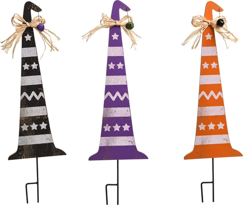 Witch Hat Lawn Stake Orange