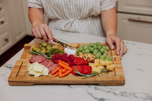 Ventana - Tempered Glass and Acacia Cheese Board and Knife Set