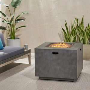 Outdoor Patio Gas Burning Fire Pit Table 50,000 BTU - Square