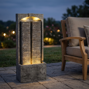 Cascading LED Outdoor Water Fountain - 39" H