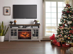 55 Inch TV Media Stand with Electric Fireplace