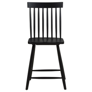 Andrews 5-piece Round Counter Dining Set Light Ash and Black