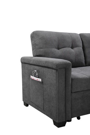 Ashlyn - Reversible Sleeper Sectional Sofa With Storage Chaise, USB Charging Ports And Pocket