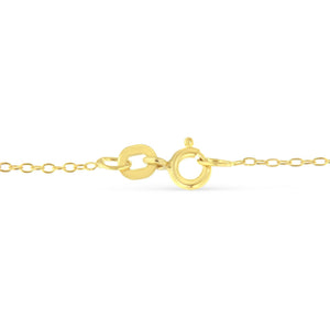 Yellow Color Plated Sterling Silver Diamond Station Necklace (1/2 cttw, K-L Color, I2-I3 Clarity)