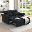 Loveseats-Sofa-Bed-with-Pull-out-Bed,Adjsutable-Back-Black-Sofas-&-Sectionals