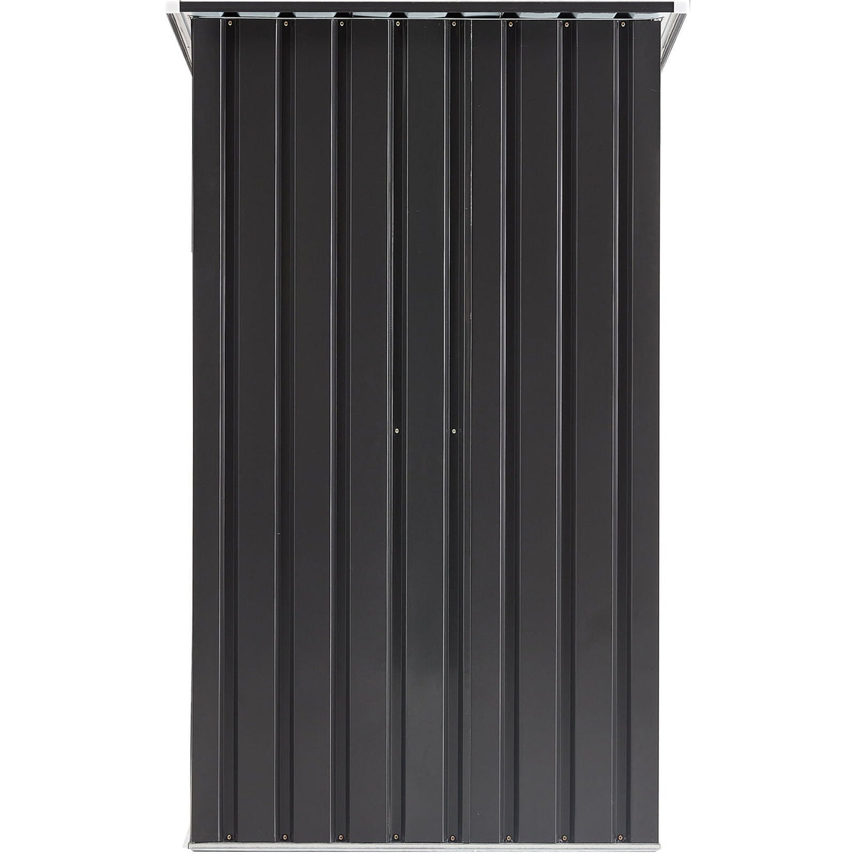 Outdoor Steel Storage Shed with Lockable Door - Black