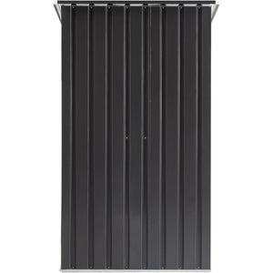 Outdoor Steel Storage Shed with Lockable Door - Black