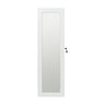 Jewelry Armoire Organizer With Full Length Mirror, Wall Mounted Lockable Cabinet With LED Light