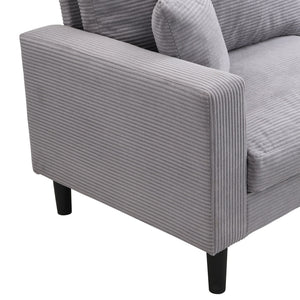 Modern Upholstered 2 Piece Sofa Set With 3 Seater And 2 Seater