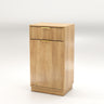 Tilt Out Trash Can Cabinet With Wave Textured Drawer & Pull Out Bin