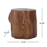 MGO Wood Grain Side Table - Dark Wood Grain