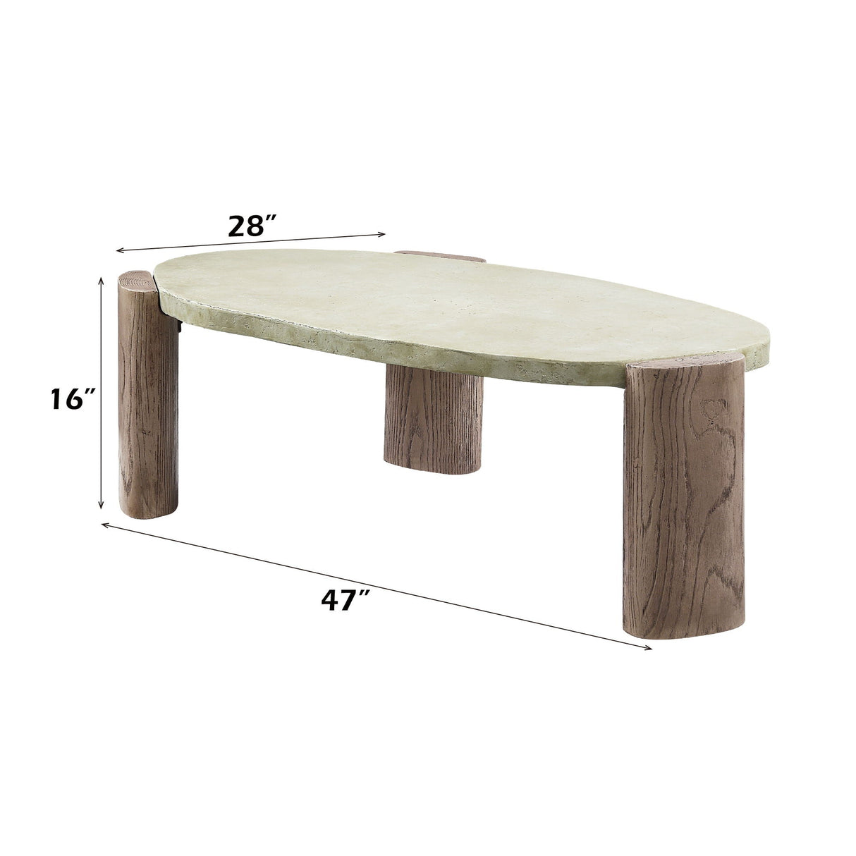 Dayana Coffee Table - Oak / Off White