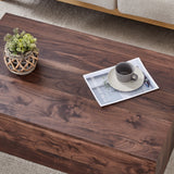 Luxurious Walnut Wood Grain MDF Coffee Table