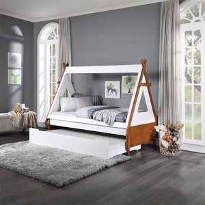 Loreen - Twin Bed - Oak & White