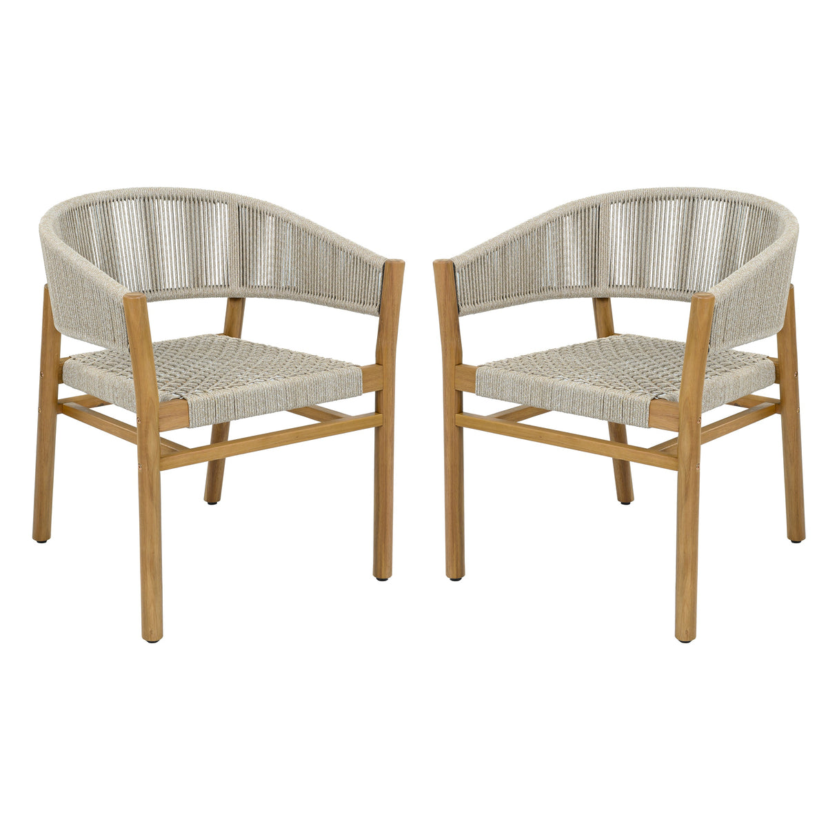 Outdoor Accent Chair Set for 2 Persons