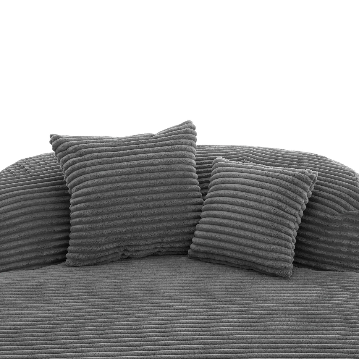 Modern Chaise Lounge Sofa Boneless Couch With Supportive Pillows