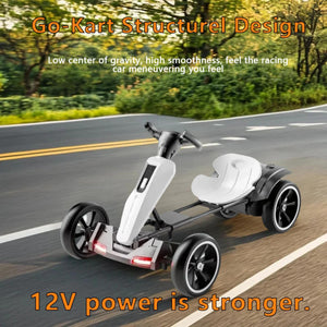 Electric Kids Pedal Go Kart With Adjustable Seat and Foldable Design