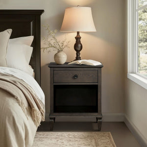Victoria Nightstand with Open Storage - French Design - Multiple Colors