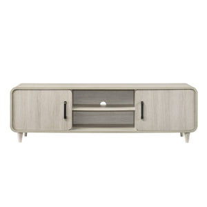 TV Stand With Sliding Doors And Handles, Living Room Furniture - Antique White