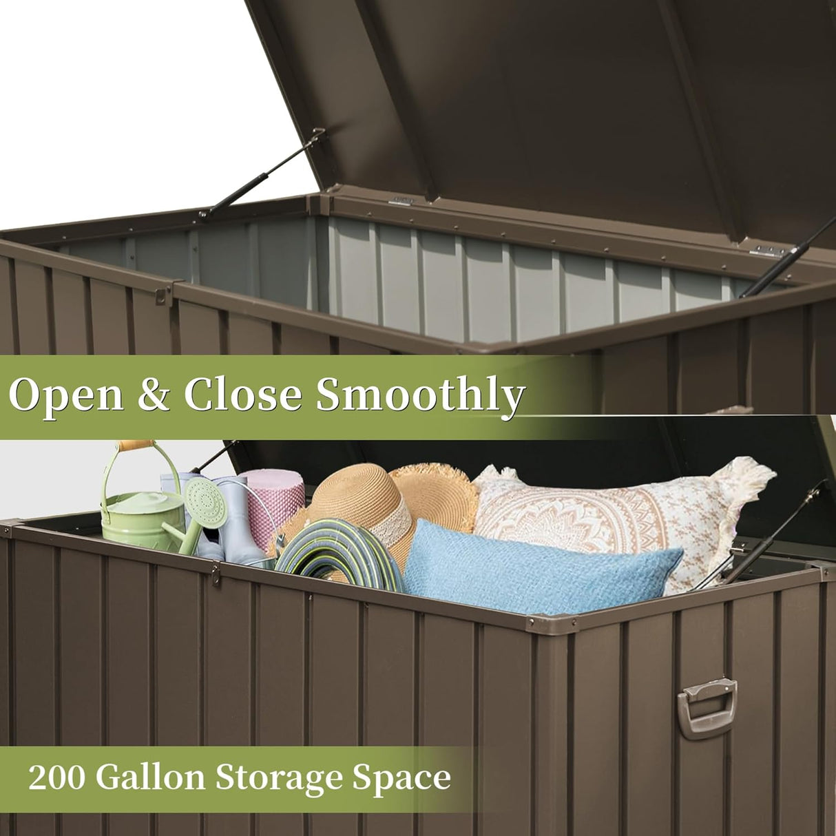 200 Gallon Outdoor Storage Deck Box - Dark Brown